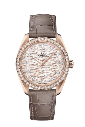 Omega Seamaster Aqua Terra 150M Master Chronometer 38 Sedna Gold / Diamond / Wave Diamond / Alligator